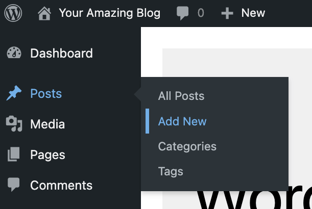 Adding New Post in WordPress