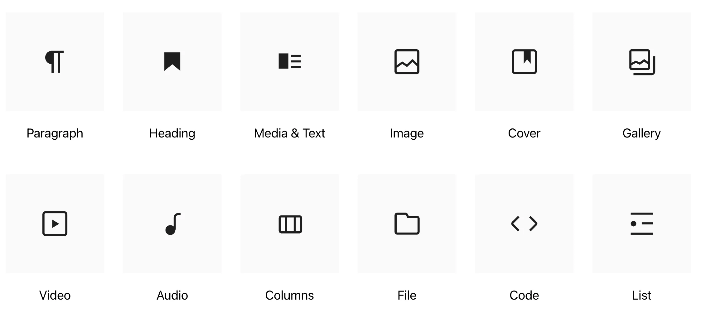 Gutenberg Basic Blocks