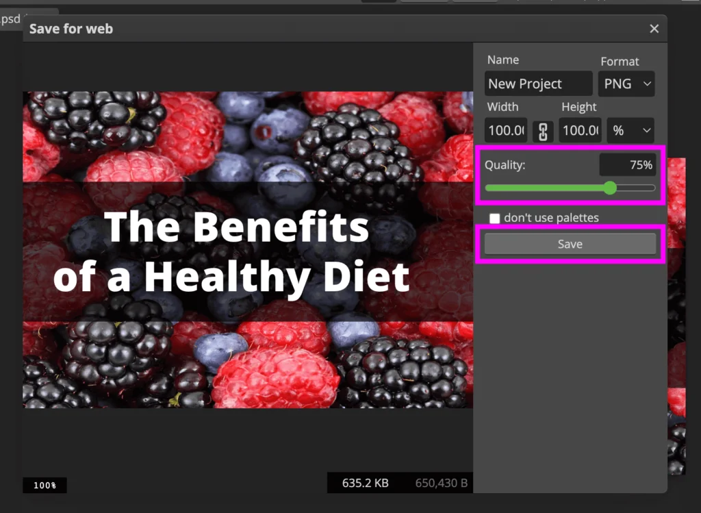 Save Photopea Settings