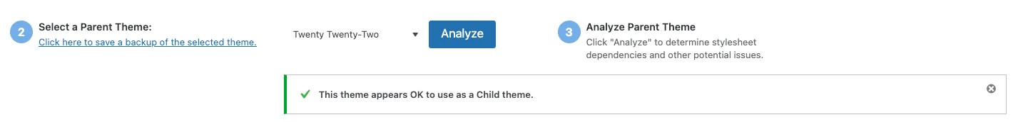 WordPress Child Theme Validator